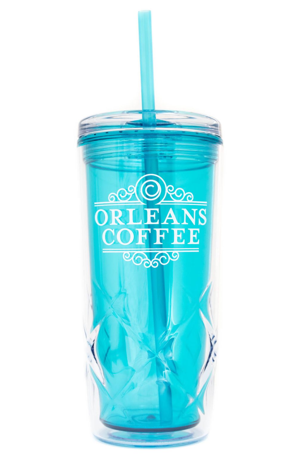 Orleans Coffee cup in bright teal color