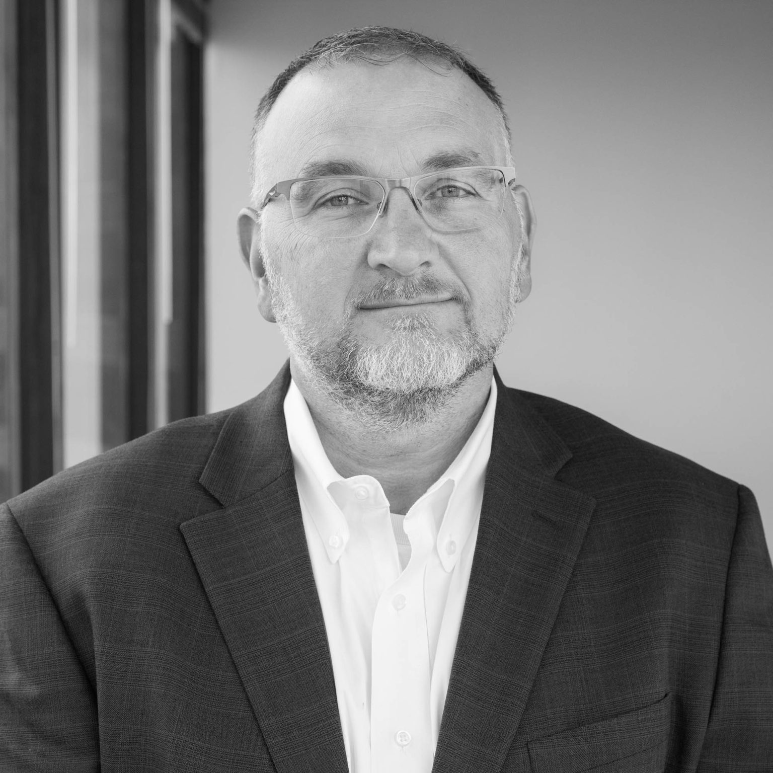 Smiling lawyer in his downtown New Orleans office