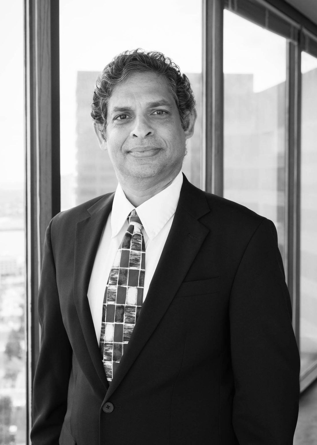 Lawyer standing in his Downtown New Orleans office