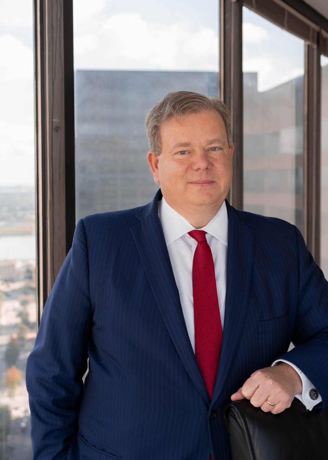 Portrait of lawyer in Downtown NOLA office building