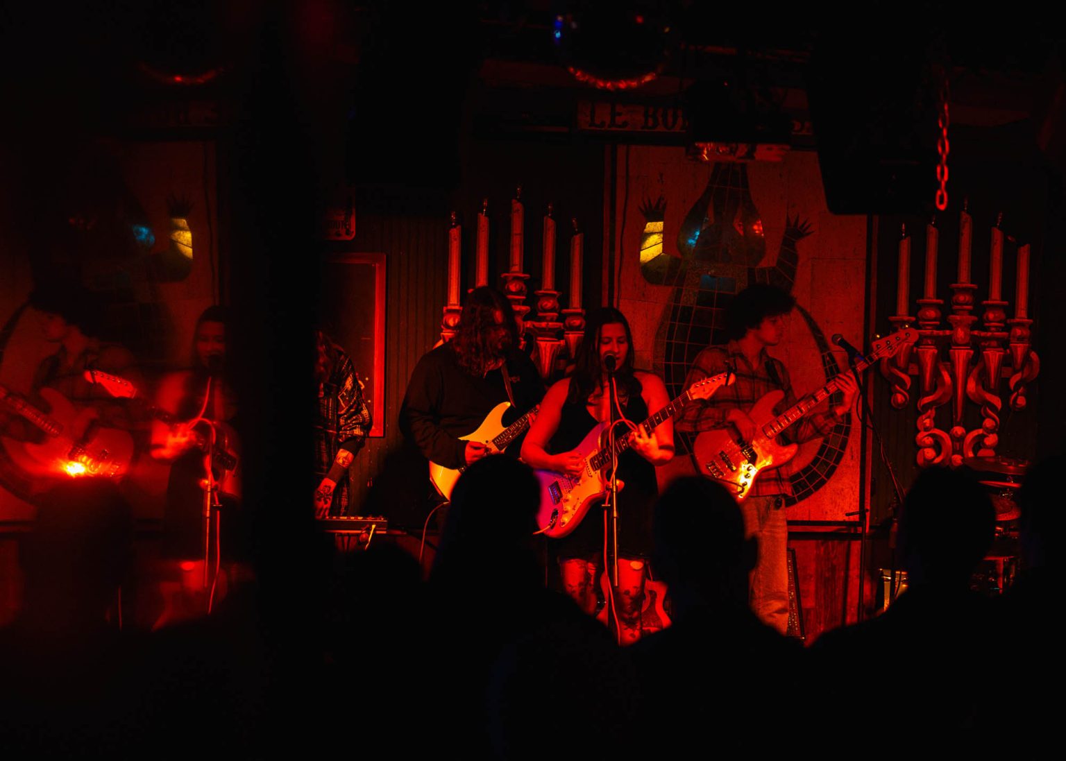 Lyla DiPaul and band on stage in Nola