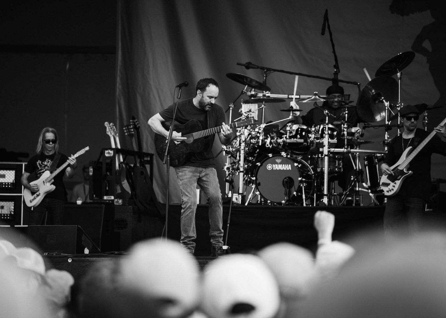 Dave Matthews Band playing live on stage at New Orleans Jazz and Heritage Festival