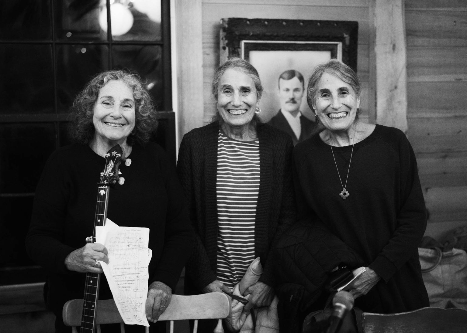 The Kossoy Sisters smiling together after their concert in Maine