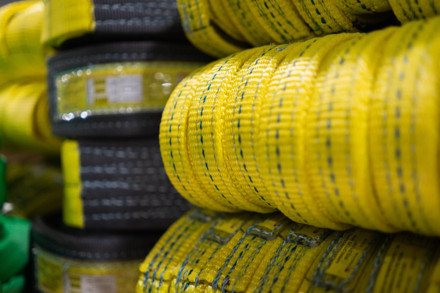 Yellow and grey sling and rigging products